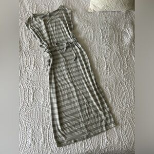 Gray Striped Maxi Dress